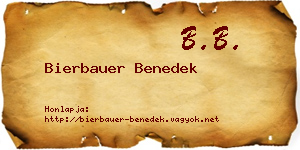 Bierbauer Benedek névjegykártya