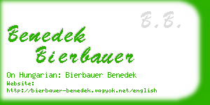 benedek bierbauer business card